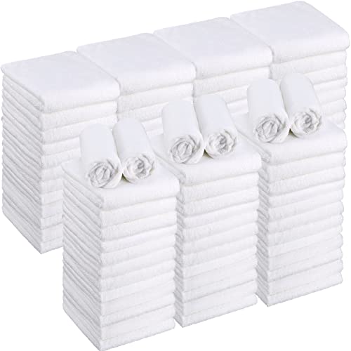 48 Pack Bleach Proof Salon Towels Microfiber Absorbent Hair Towels Bleach Resistant Salon Hand Towels Bulk For Gym, Bath, Spa, Shaving, Shampoo, Home Hair Drying, 16 X 26 Inches (White) #TOP23