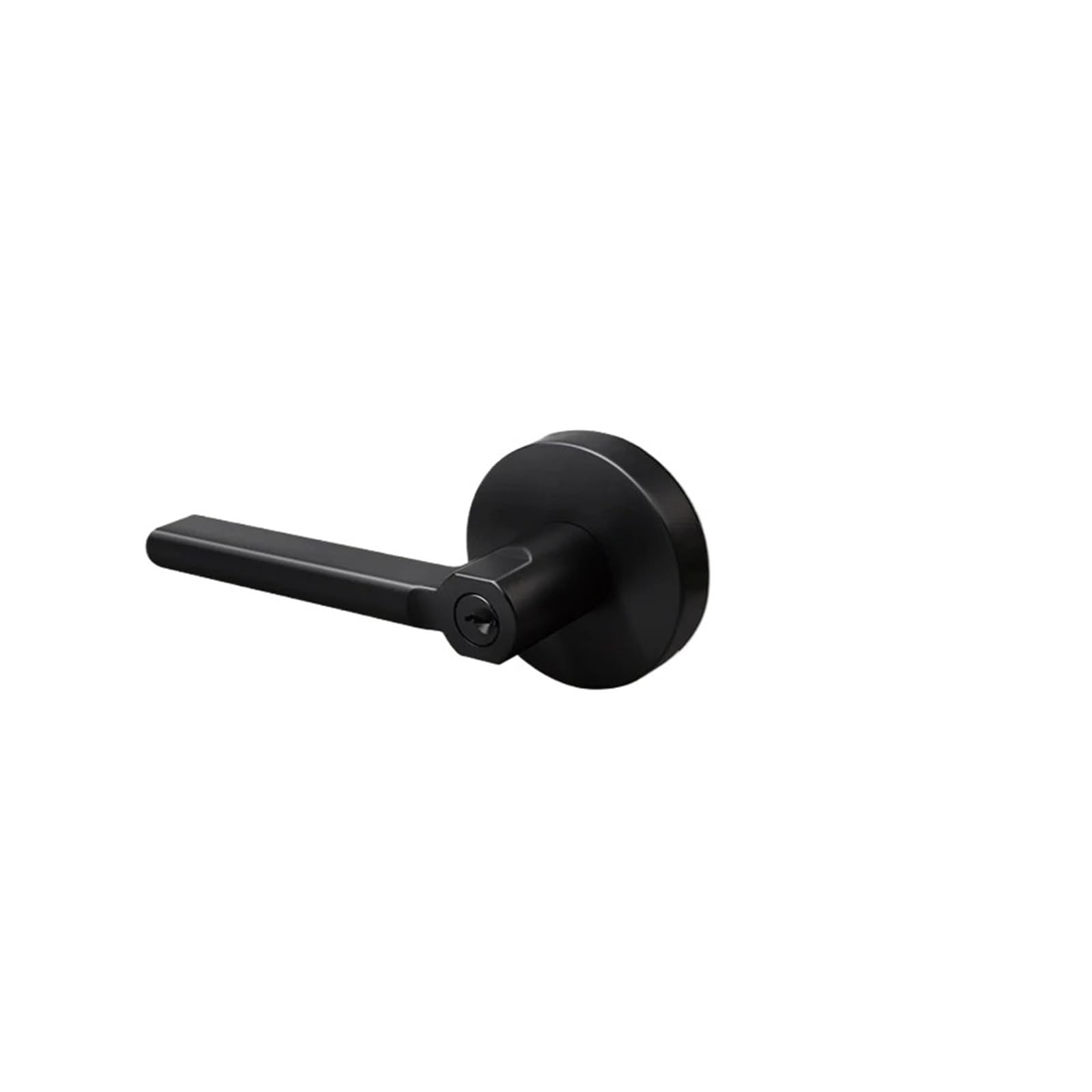 Sjloynwq Brushed-With Key Door Lock Zinc Alloy Three-Pole Handle Keyless Black Door(Brushed-With Key)