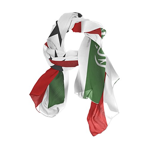 super3Dprinted Somaliland Flag Women's Silky Chiffon Scarf Shawl Wrap for Lady, 70.8" Lx35.4 W3