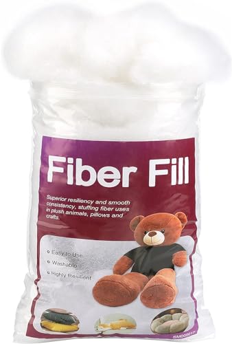 Image of Premium Polyester Fiber Filling (400g) - Ultra-Soft, Hypoallergenic, Washable Stuffing for Pillows, Cushions, Soft Toys, DIY Crafts, and Home Decor