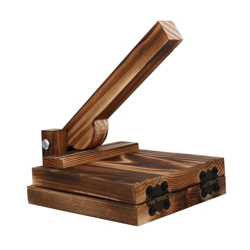 PHENOFICE Pressing Machine for Dumplings Biscuits Wooden Tortillera De Madera Smooth Surface Easy to Clean Sturdy Construction