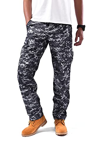 BACKBONE Mens Fashion Bright Camouflage Cargo Pants Military Combat Style BDU Pants (XXL