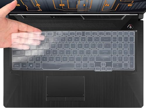 Saco Laptop Keyboard Protector Cover Compatible with 2023 2022 2021 ASUS TUF Gaming A15 F15 15.6 Inch |2023 2022 2021 ASUS TUF Gaming A17 F17 17.3 Inch Laptops - Transparent