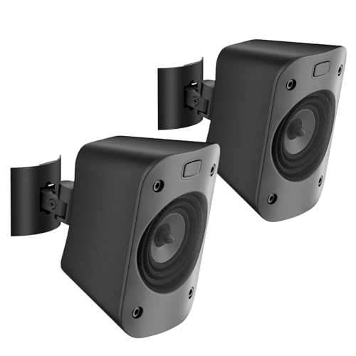 Speaker Mount for Logitech Z906 Speaker Wall Mount with Tilt and Swivel Adjustable Ceiling Mount for Logetich Z906 Speaker Mounts, Pair