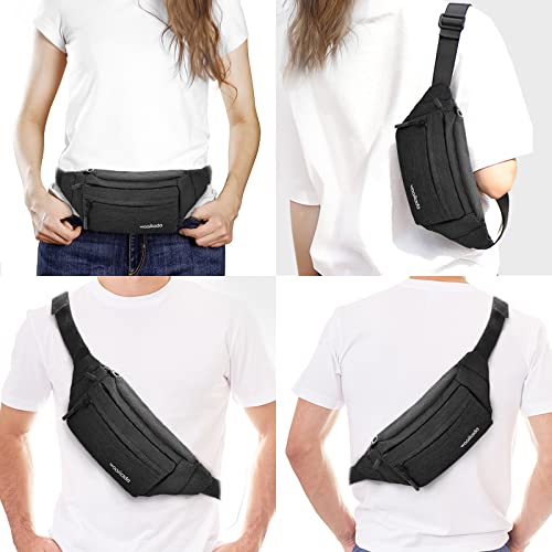 Woomada Crossbody Belt Bag, Fanny Pack For Women, Waist Pack With Adjustable Strap & Headphone Jack, Pocket Waist Bag For Running Workout Sports Travelling Cycling Hiking Jogging, Easy Carry Any Phone #TOP1