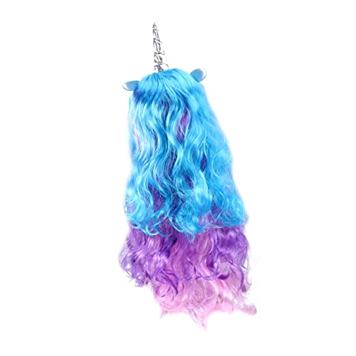 FOMIYES Rainbow Unicorn Wig Long Curly Wig for Cosplay Party