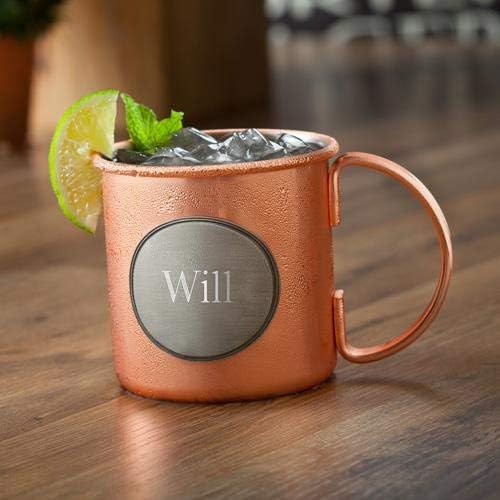 Customizable Moscow Mule Copper Mug w/Pewter Medallion