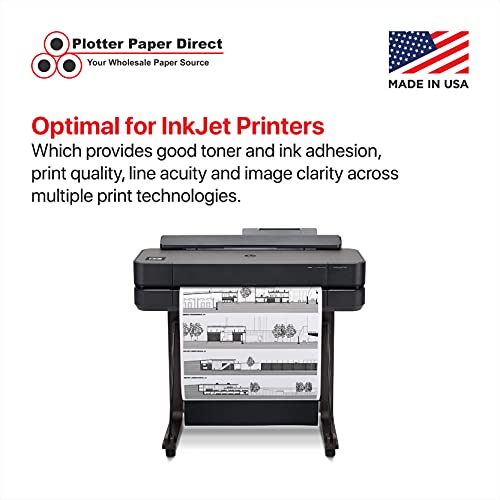 Plotter Paper Direct 36INCHUNCOATED 24Lb, Uncoated | 4 Rolls thumb #4