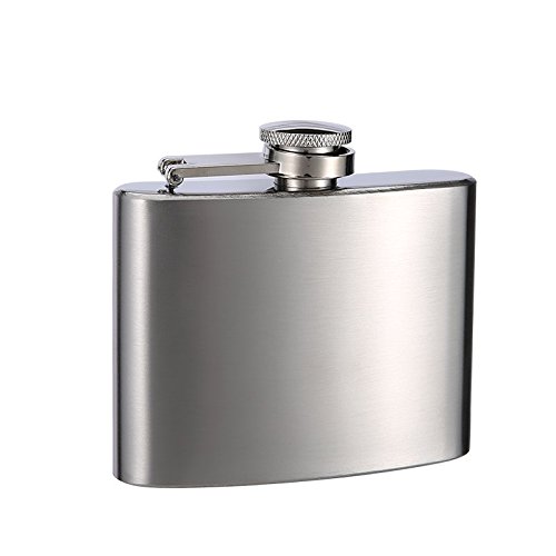 Top Shelf Flasks Stainless Steel Liquor Flask 4 oz Satin Finish