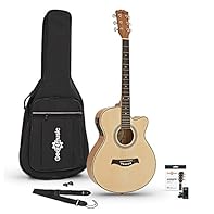 WELL-BALANCED SOUND - Thin neck and single cutaway body shape allows players greater access to the higher frets. Good solid tone is provided from the Spruce top and Maple bridge. IMPRESSIVE AMPLIFIED TONE - With the built in 4 Band EQ pre-amp you are...