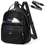 RAINSMORE Mochilas Para Mujer,Casual Cuero Mochila Pequeña Mujer,Antirrobo Y Impermeable BackPack Mujer,Ideal...
