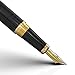 Wordsworth & Black Primori Fountain Pen Set [Black Gold]; Medium Nib, Gift Case, 24 Ink Cartridges, Refill Converter, Manual; Journaling, Calligraphy, Smooth Writing Pens; Left & Right Handed