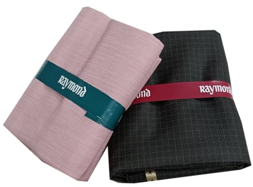 Image of Raymond Premium Unstitched Formal Shirt Fabric, Cotton Blend Stripes, 150 x 150 cm, Regular Fit, Professional Wear Collection