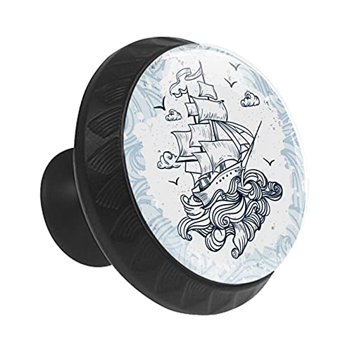 Boutons de tiroir vagues 35 mm haut de gamme dessinés main pour commode - 3
