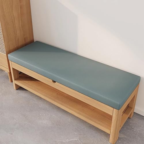 Coussin de chaise en cuir antidérapant bleu assise confortable 60x30