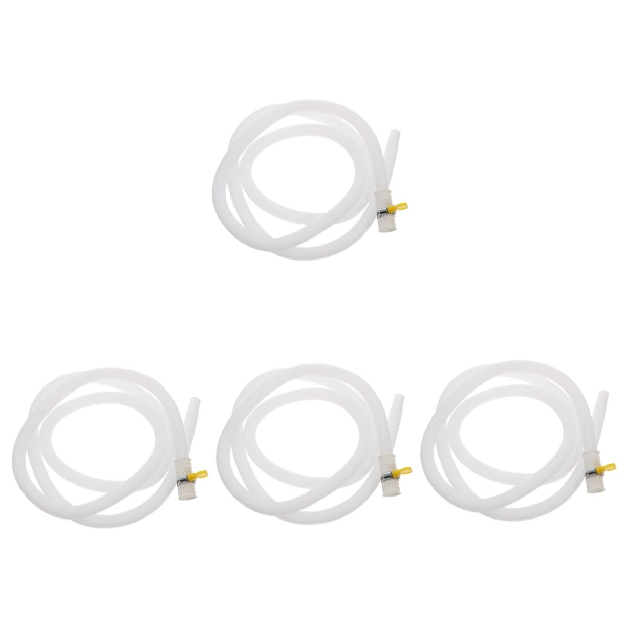 SHINEOFI 4 piezas Tubería Flexible para Desagüe de Aire Acondicionado y Lavadora Semi Automática Manguera Resistente con Abrazadera de Inoxidable Extensión de Metros para Drenaje
