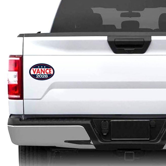 Image of Oval Campaign Magnet, JD Vance 2028, Republican, GOP, MAGA, 6 inch x 4 inch Magnetic Bumper Sticker