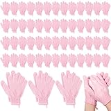 Didaey 104 Pcs Exfoliating Glove Bulk Shower Gloves with Hanging Loop Exfoliating Body Scrubber Dead Skin Remover for Body Bath Beauty Spa Massage Scrubs Men Women Bathing (Pink)
