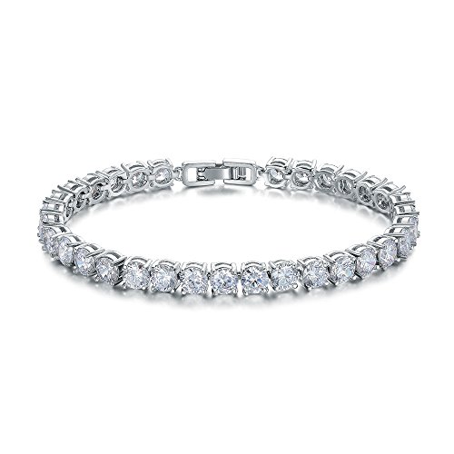 ASHMITA Fashion Tennis Bracelet for Women,Cubic Zirconia Platinum Plated Bracelet of Luxury Shining Gift Jewelry