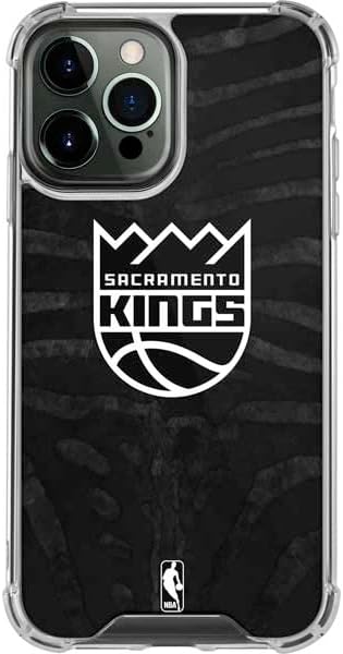 Skinit Clear Phone Case Compatible with iPhone 14 Pro Max - Officially Licensed NBA Sacramento Kings Animal Print Design