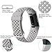 Maledan Bands Compatible with Fitbit Charge 3/4, Breathable Sport Band Replacement Wristbands with Air Holes for Fitness Tracker, Small