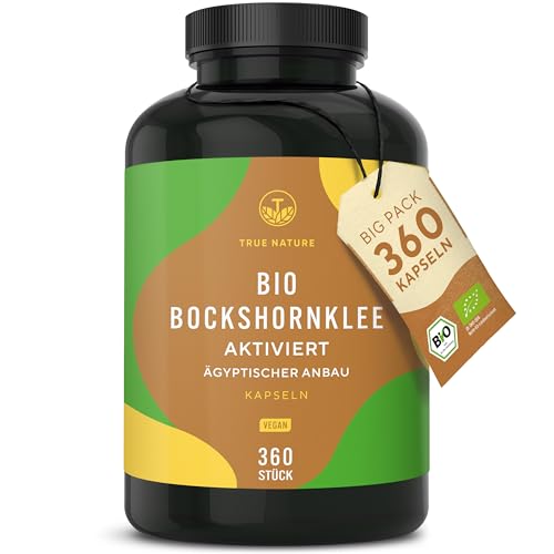 Bio Bockshornklee - Big Pack: 360 Bockshornkleesamen Kapseln (650mg) - Hochdosiert: 2600mg pro Tag...