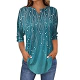 Photo Gallery ekiyvo manica a 3/4 da donna top con collo henley casual vestibilità ampia t-shirt a tre quarti da donna top, 43-blu scuro, 3xl Photo Gallery ekiyvo manica a 3/4 da donna top con collo henley casual vestibilità ampia t-shirt a tre quarti da donna top, 43-blu scuro, 3xl