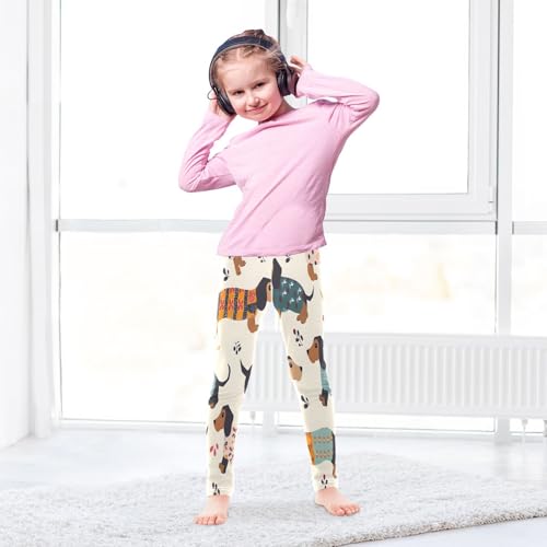 Bolaz Toddler Girls Leggings Printed Yoga Pants Leggings Dachshund for Kids4