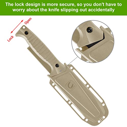 Cucut Hunting Knife, Fixed Knife With Sheath, Edc 4-Inch Small Knife, High Grade Stainless Steel Gift Knife, Good For Carving, Hunting, Camping, Fishing, Survival, Outdoor #TOP2