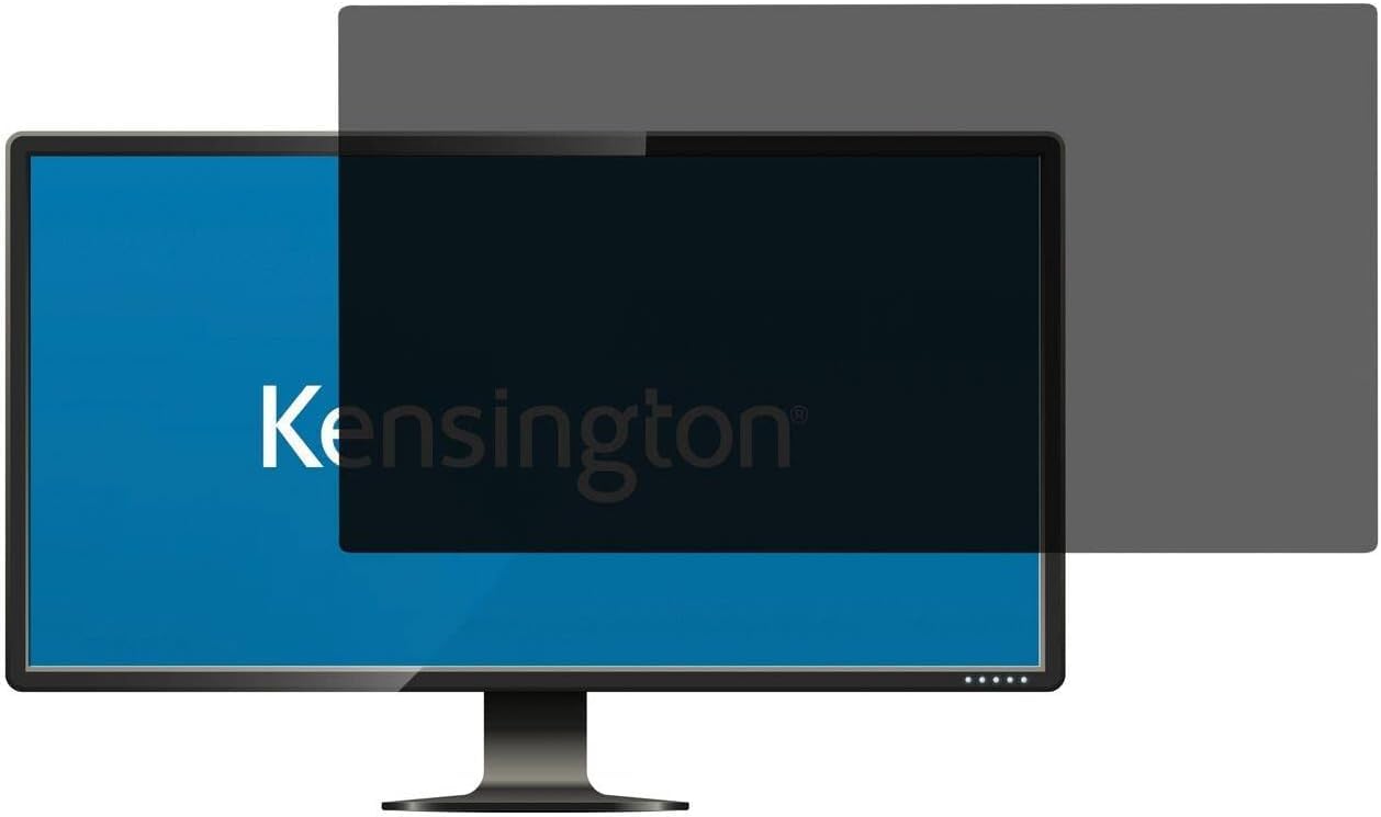 Kensington Blickschutzfilter für Monitore 21,5 Zoll, 16:9, Geeignet für LG, ViewSonic, Samsung, DSGVO-konform, Für mehr Datensicherheit, Mit Blaulichtfilter und Blendschutz, 626482