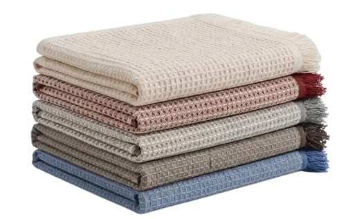 Plaid de canapé beige Estoralis NIDO 230x270 cm en coton polyester - 8