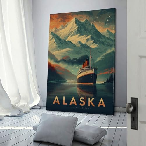 Tableau sur toile Alaska POLIUAWS de 60x90 cm pour decoration murale