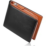 二つ折り財布 メンズ 栃木レザー RFIDスキミング防止 YKKファスナー小銭入れ カード12枚収納 大容量 一流の職人が作る 2つ折り財布 使いやすい ビジネス 日常使い ギフトボックス付き