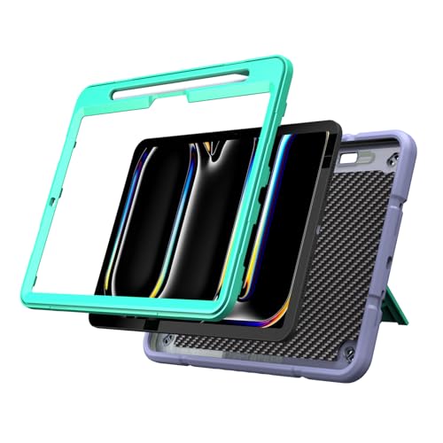 Coque antichoc iPad Pro 11 M4 2024 avec rangement crayon violet