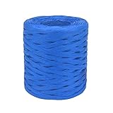 Raffia Paper Ribbon 1/4 Inch by 218 Yards for DIY Craft Gift Box Packing Paper Twine (218Yards, Blue