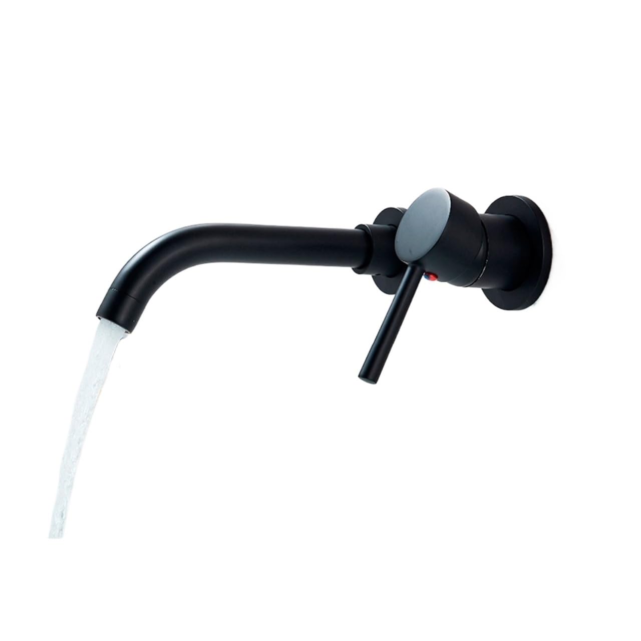 Zqfhsx Matte Black Antique Brass Basin Faucet Single Handle Wall Mount Bathroom Sink Mixer 2 Hole Lavatory Crane Faucet(Brushed Golden)