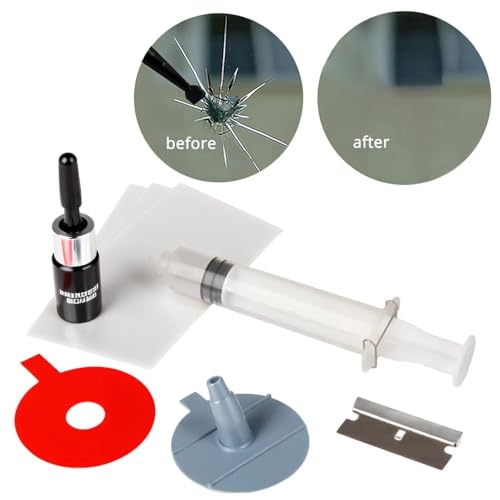 Kit de reparacion de parabrisas de coche con resina UV para grietas de vidrio 2