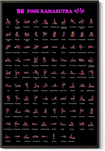 Pose Kamasutra Instruction Poster Sex Guide Workout Wall Art Completely Illustrated Sexual Life Wall...