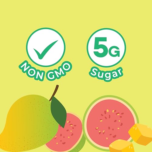 Image of Jans Sparkling Prebiotic with Collagen Soda Beverage - Pink Guava & Mango 8.4 Fl Oz (6-Pack) - Low Calorie, NO Added Sugar, Non-GMO Sparkling Fruit Beverage, Gut Health Support