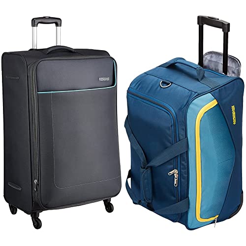 Image of American Tourister Jamaica Polyester 80 cms Grey Softsided Suitcase