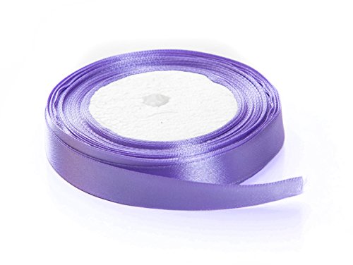 Solid Color Satin Fabric Ribbon (Violet, 3/8" x 25 Yards)