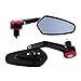 Specchietti retrovisori EVGATSAUTO, 1 paio 7/8 "Manubrio End Specchietti retrovisori laterali posteriori in alluminio universali per moto Scooter(Fine barra rossa)