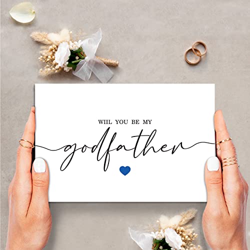 Qiliji Will You Be My Godfather Card, Godfather Proposal Card With Envelope, Godparents Proposal Card #TOP2
