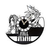 AroundTheTime Final Fantasy 7 Clock, FF7 Decor, Final Fantasy VII Vinyl Record Wall Clock, FFVII Gif