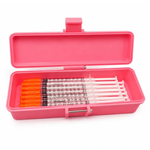 Prefilled Syringe Storage Box - Injection Organizer for 50 & 100 Unit Syringes | Insulin Syringe Case Holds 10 Syringes for Travel and Home Use | 180mm Internal Length, Case Only