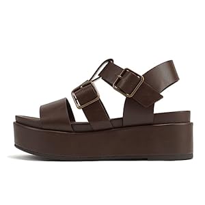Soda “STELLAR” ~ Women Flatform Multi Strap Double Buckle Open Toe Ankle Strap Platform Wedge Sandals