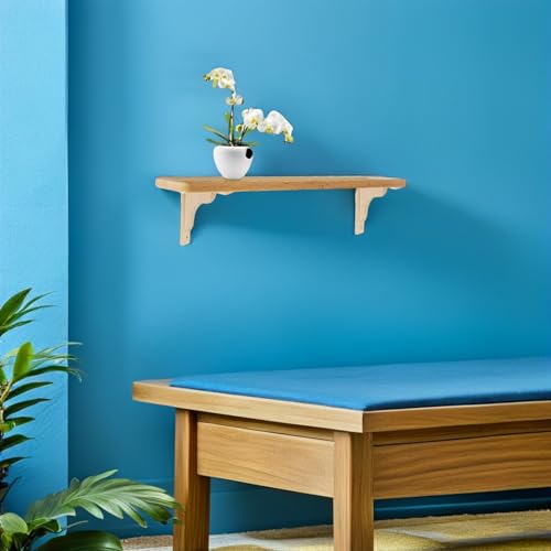 Étagère déco bois support murale et cornières d'angle - 8