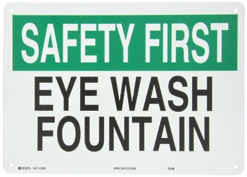 Panneau de premiers secours Brady 22643 plastique Eye Wash Fountain 25x35 cm
