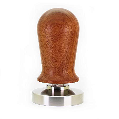 Calibrated Espresso Coffee Tamper 51mm MIGOOZI Professional Calibrated Pressure Coffee Press Hammer - 304 Stainless Steel Flat Base with Spring Loaded Wooden Handle for Barista