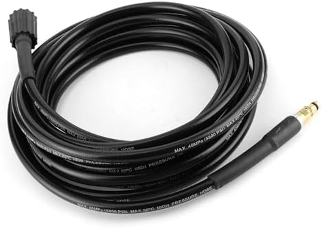 High Pressure Water Cleaning Rubber Pipe for K2 K3 K4 K5, 40MPa 5800PSI, and Kink (15m / 49.2ft)